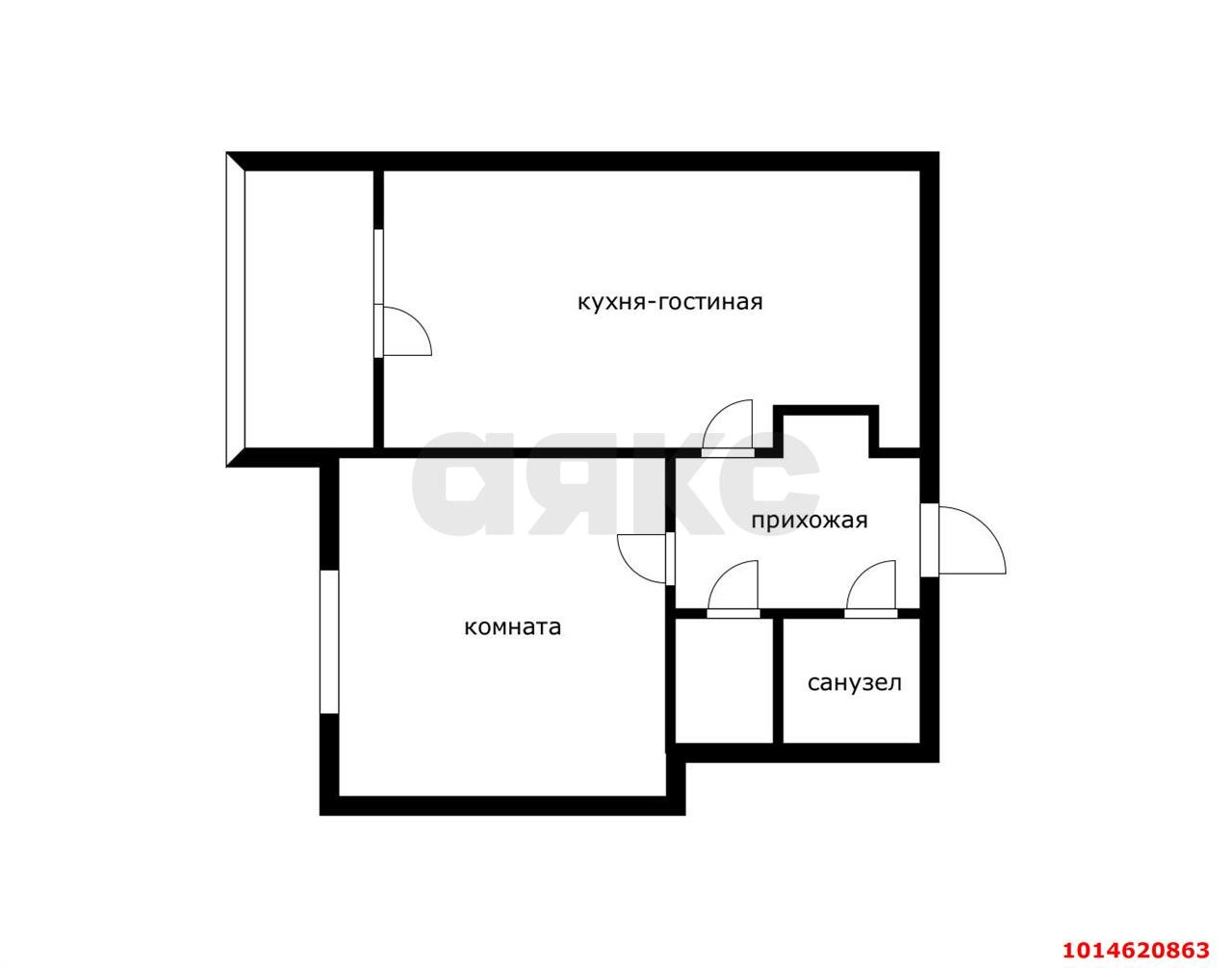 Фото №2: 1-комнатная квартира 42 м² - Майкоп, мкр. Центр, ул. Спортивная, 43