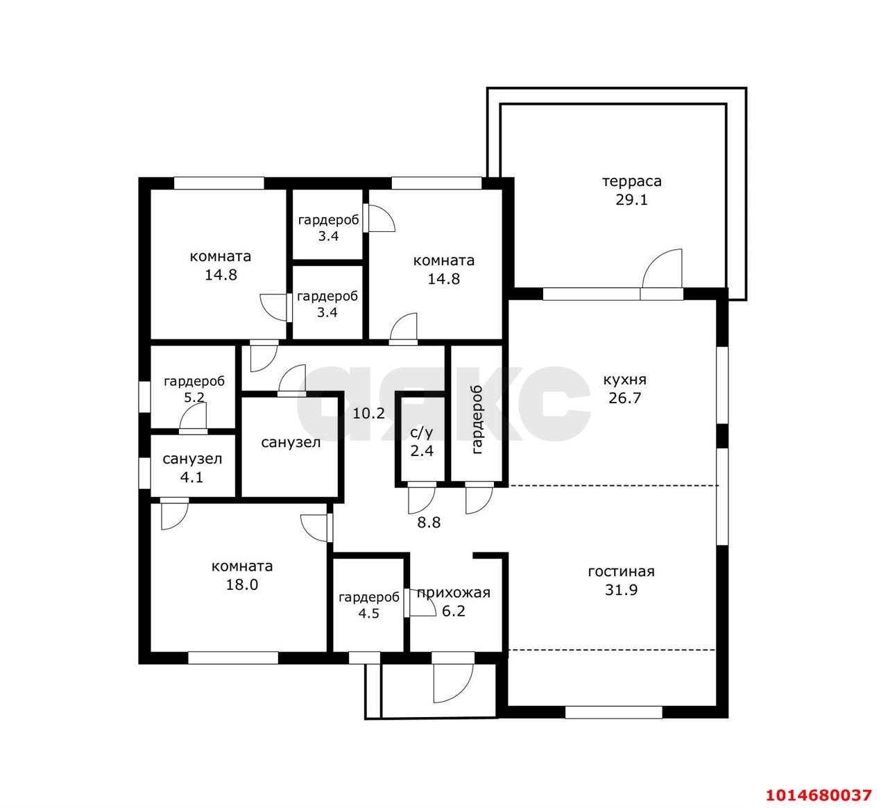 Фото №17: Дом 230 м² + 10 сот. - Северный, мкр. квартал Северный, ул. Гиагинская, 42