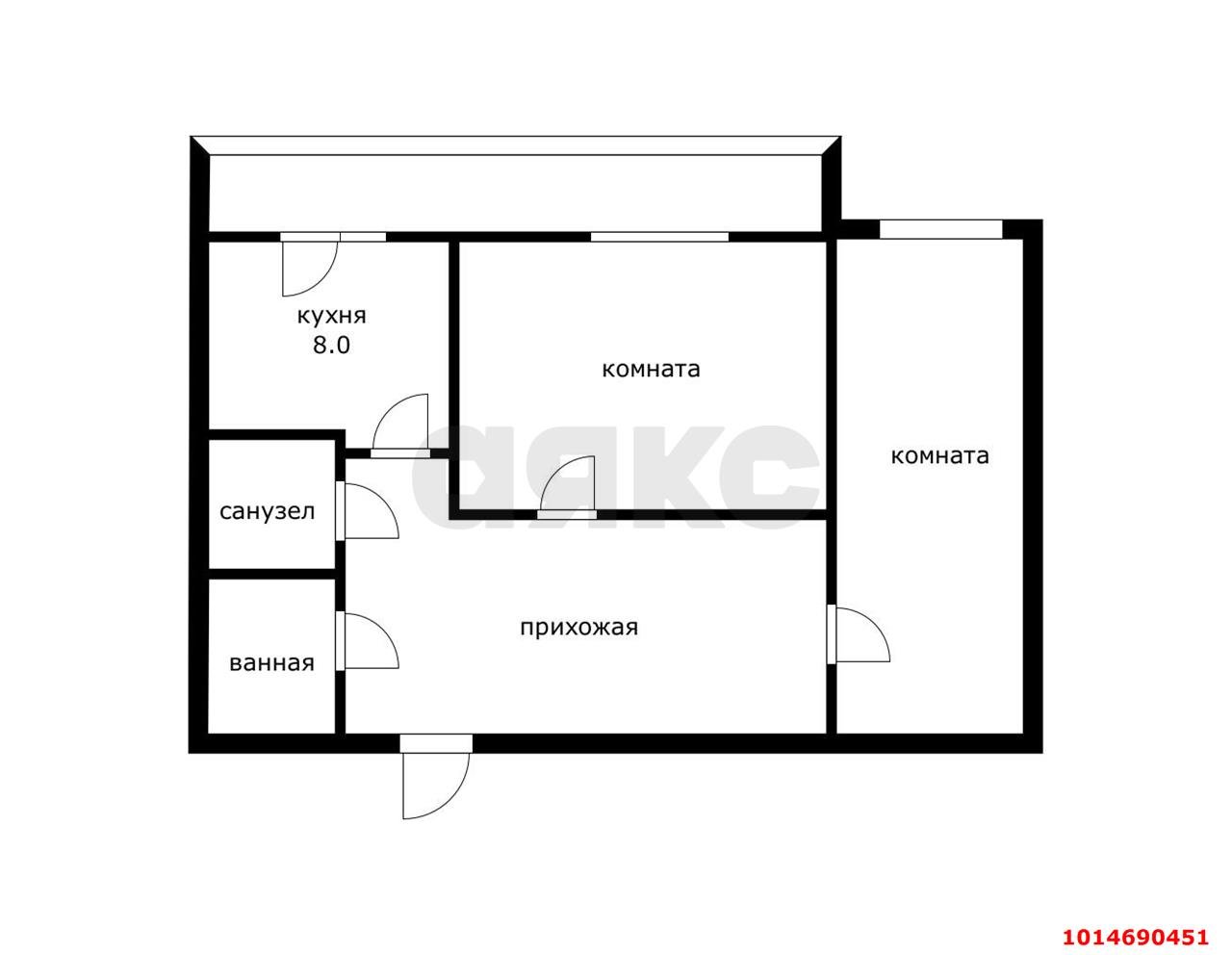 Фото №12: 2-комнатная квартира 47 м² - Майкоп, мкр. Центр, ул. Ленина, 23