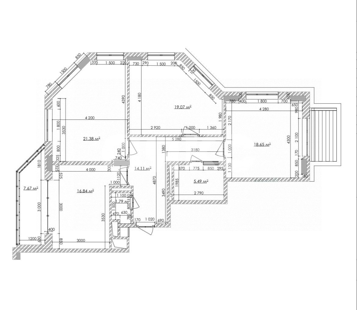 Фото №14: 3-комнатная квартира 105 м² - Майкоп, мкр. Старый город, ул. Пирогова, 4