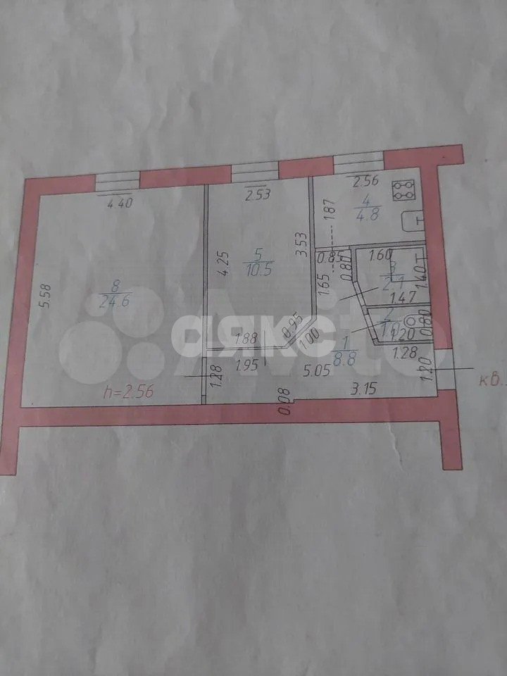 Фото №9: 2-комнатная квартира 51 м² - Майкоп, ул. Хакурате, 636