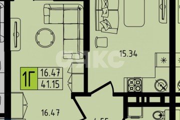 Фото №2: 1-комнатная квартира 41 м² - Майкоп, ул. К.А. Васильева, 4